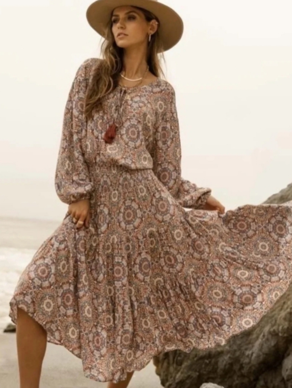 Bohme Fiona Boho Dress Tassel Multicolor Medium